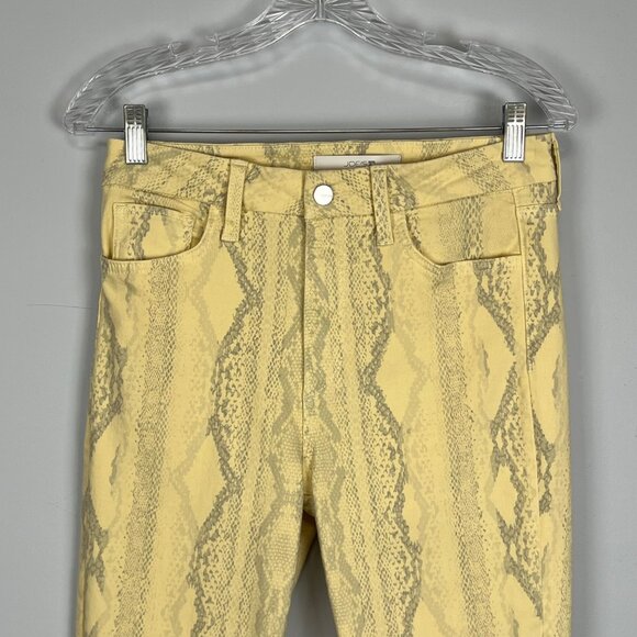 Joes Jeans Womens Hi Rise Honey Jeans Curvy Skinny Ankle Yellow Snake size 28 - Picture 2 of 12